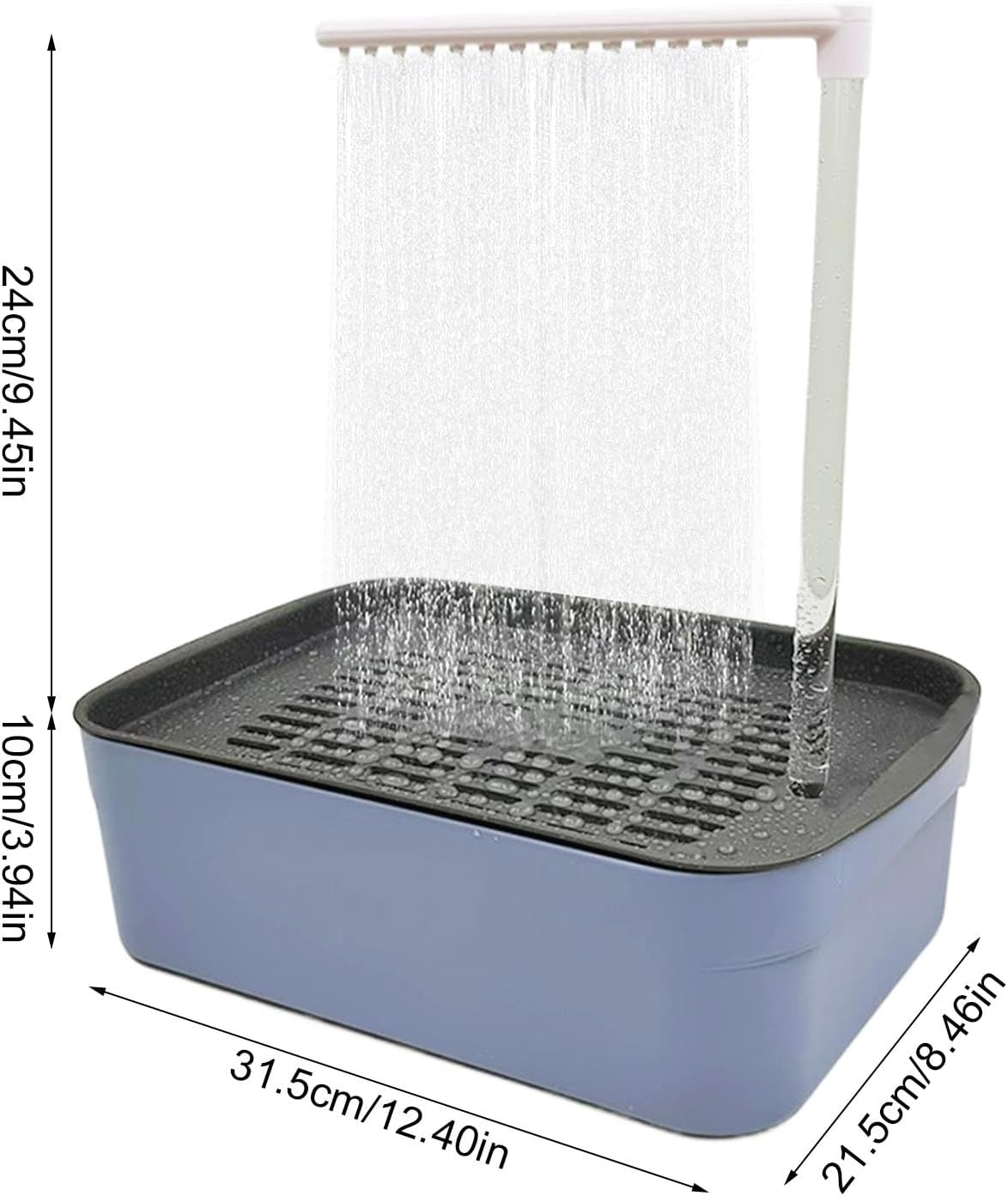 Self-Cleaning Bird Bather with 180° Gentle Spray