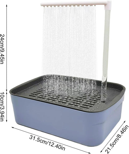 Self-Cleaning Bird Bather with 180° Gentle Spray