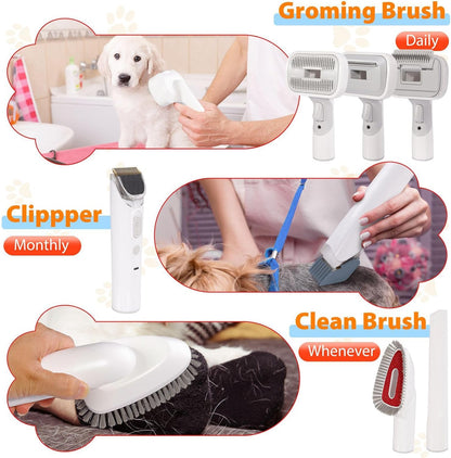 Pet Grooming Vacuum Kit 2.5L Adjustable Tools