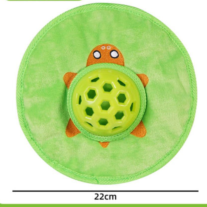 Pet Dog Toy Food Hiding and Dispensing Frisbee Plush Toy