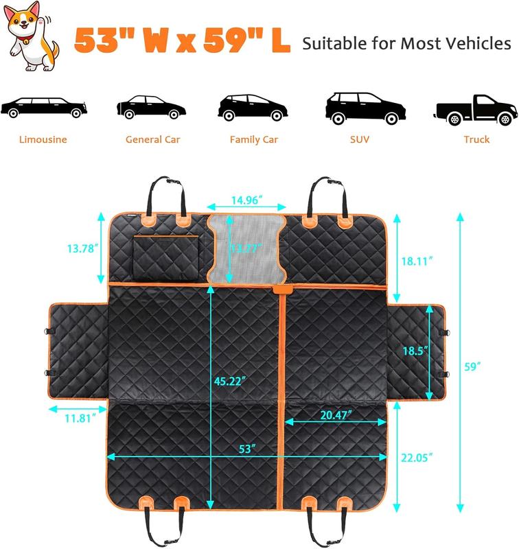 Dog Car Seat Cover Waterproof Scratchproof Hammock