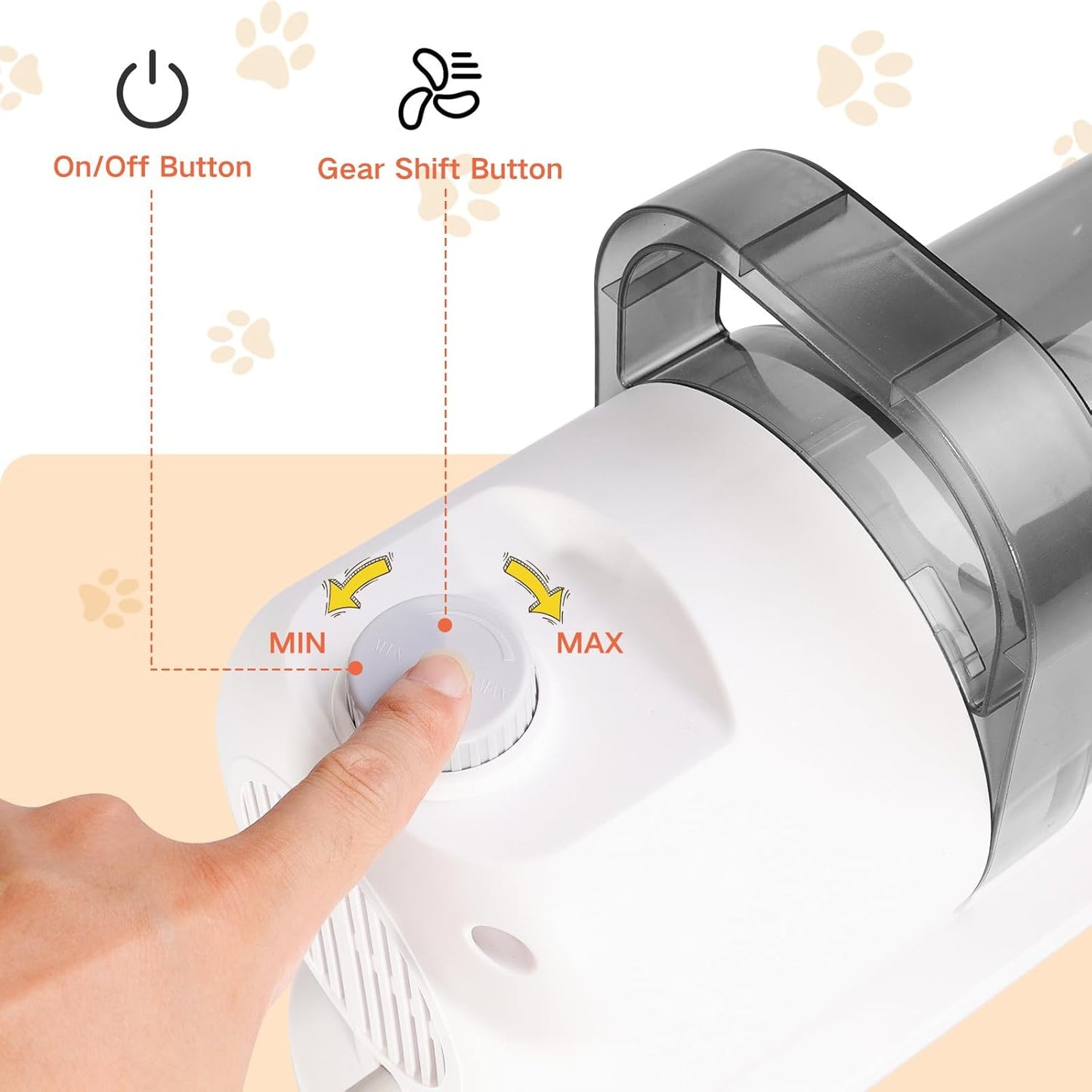Pet Grooming Vacuum Kit 2.5L Adjustable Tools