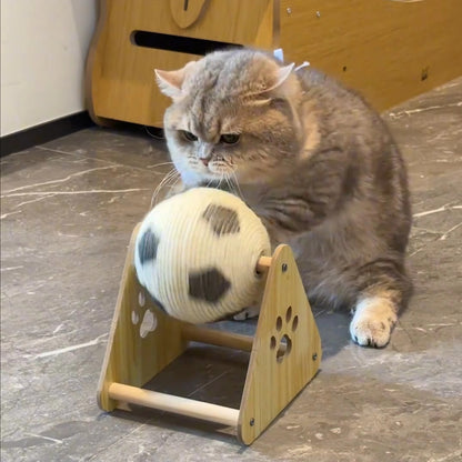 Vertical Sisal Cat Scratcher with Rolling Ball